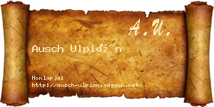 Ausch Ulpián névjegykártya